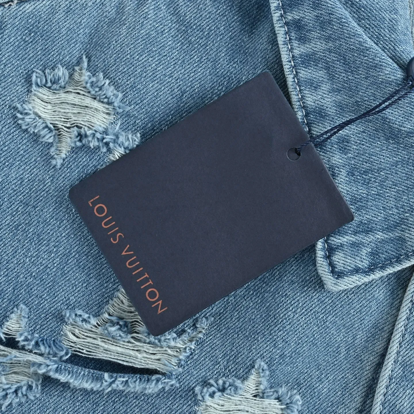Louis Vuitton/Louis Vuitton washed ripped denim jacket